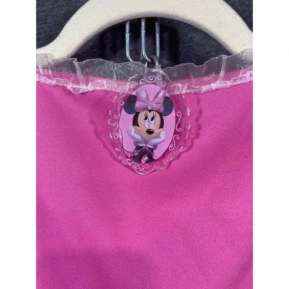 Disney Minnie Mouse Pink Polka Dot Novelty Apron Dress Kids Ruffle Bow 0718